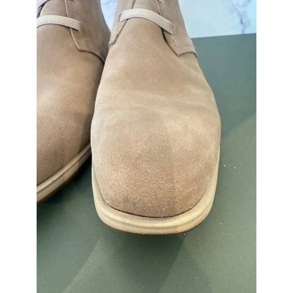 Cole Haan Mens Tan Suede Chukka Desert Boots Size 10.5 C Beige Lace Up Shoes